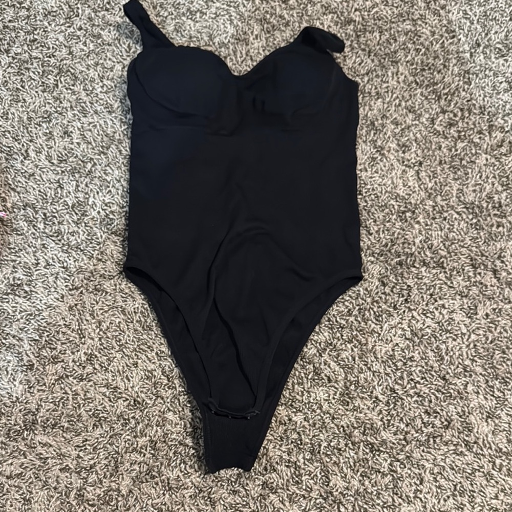 SHEIN Black Bodysuit High-Cut Design